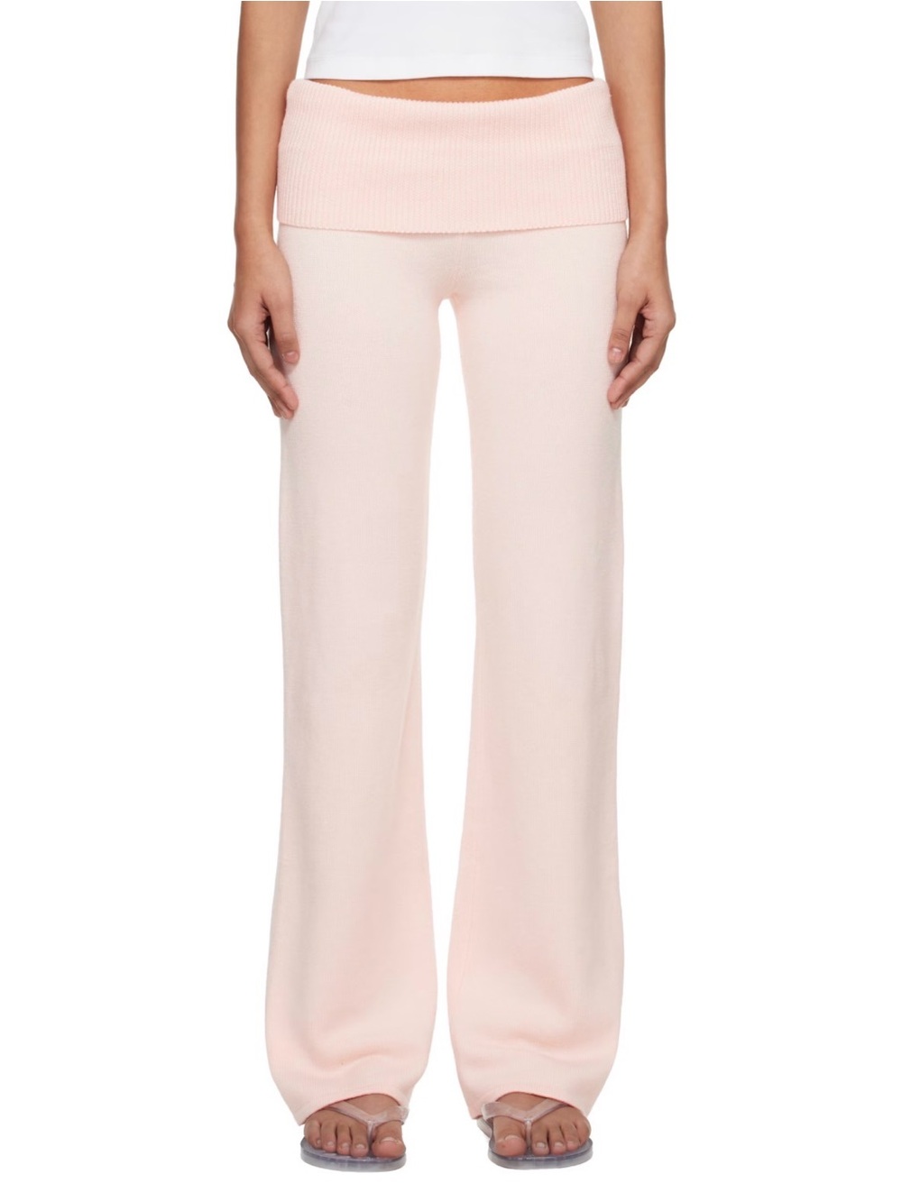 ✨ SKIMS Sweater Knit Foldover Pant | Primrose | XXS | NWT 🏷️